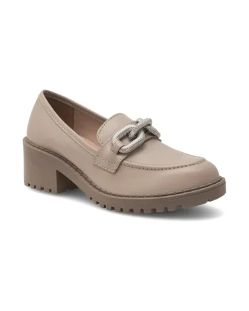 Pantofi dama,  Piele naturala, Bej, Bej