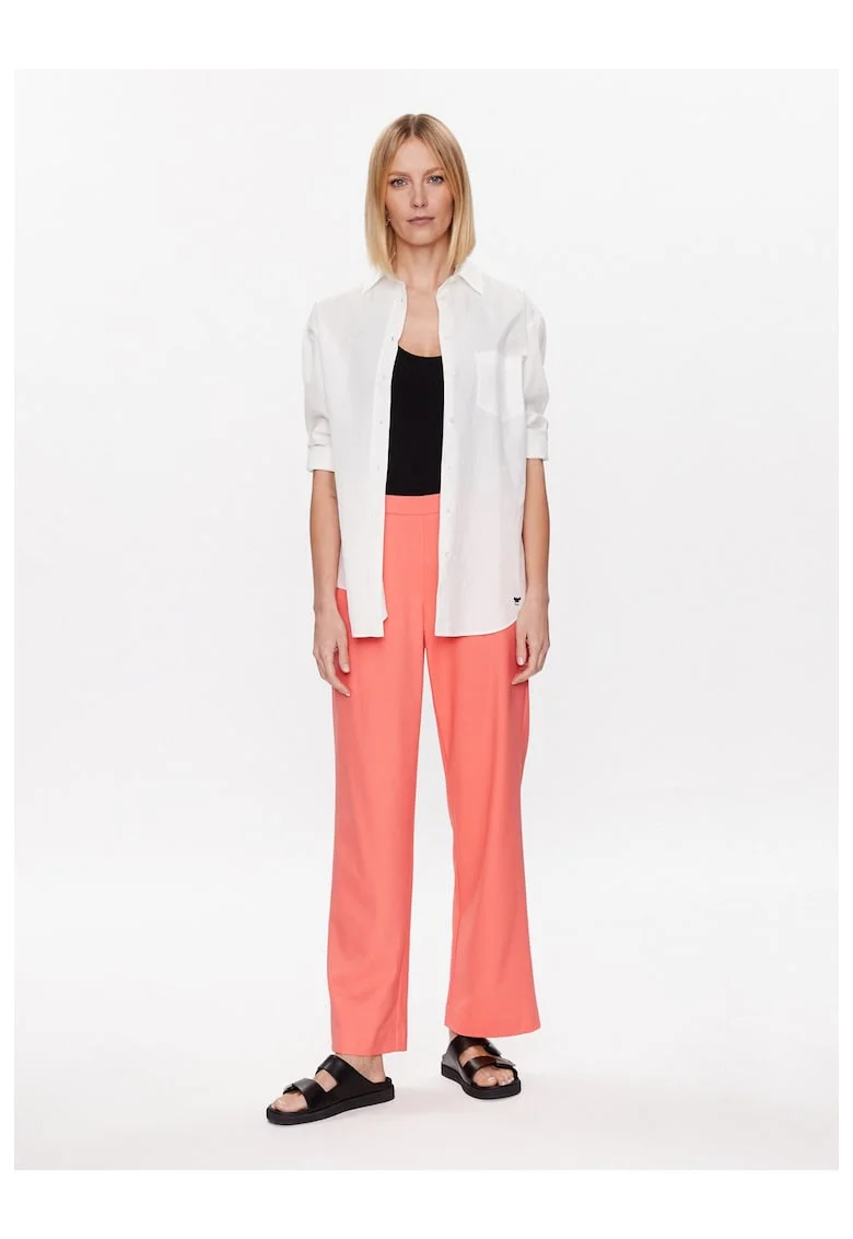 Pantaloni dama,  302955329, Poliester, Roz, Roz