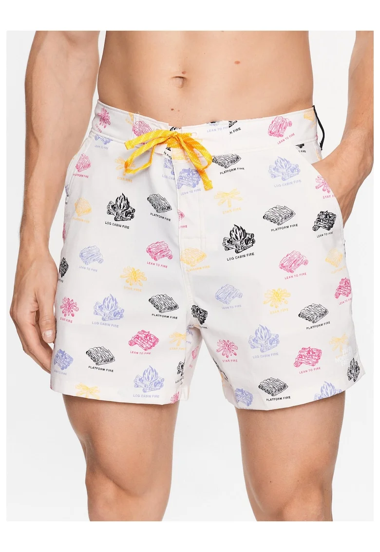 Pantaloni scurti de baie barbati,  Poliester, Multicolor, Multicolor