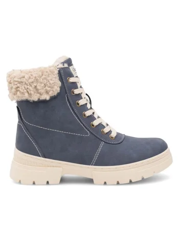 Botine dama,  590558821808136, Sintetic, Bleumarin