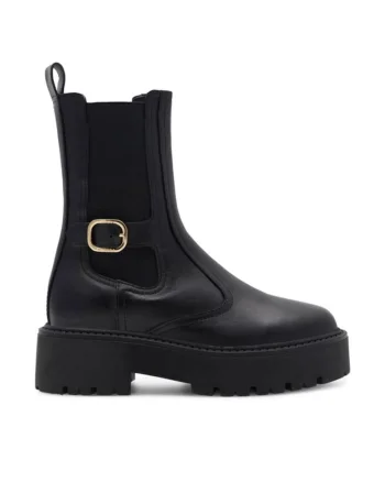 Botine dama,  590558817976441, Piele naturala, Negru
