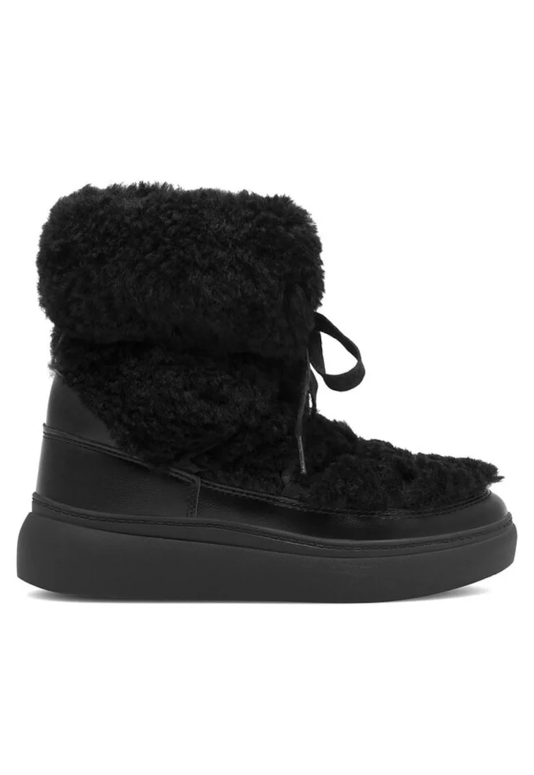 Botine dama,  590558810218236, Piele ecologica, Negru