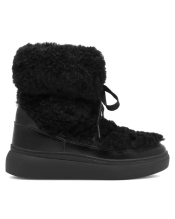 Botine dama,  590558810218236, Piele ecologica, Negru