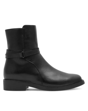 Botine dama,  590558818157636, Piele naturala, Negru