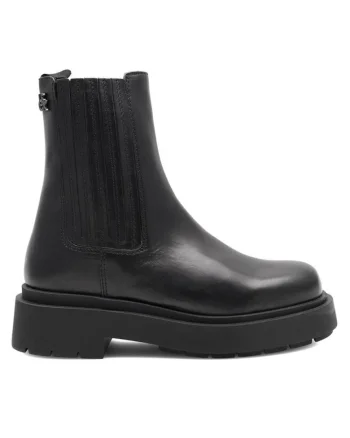 Botine dama,  590558808925436, Piele naturala, Negru