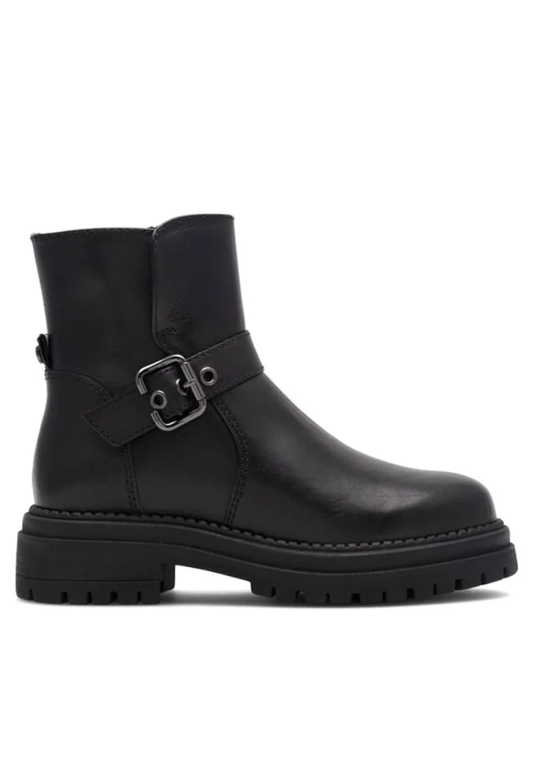 Botine dama,  590558811136837, Piele naturala, Negru