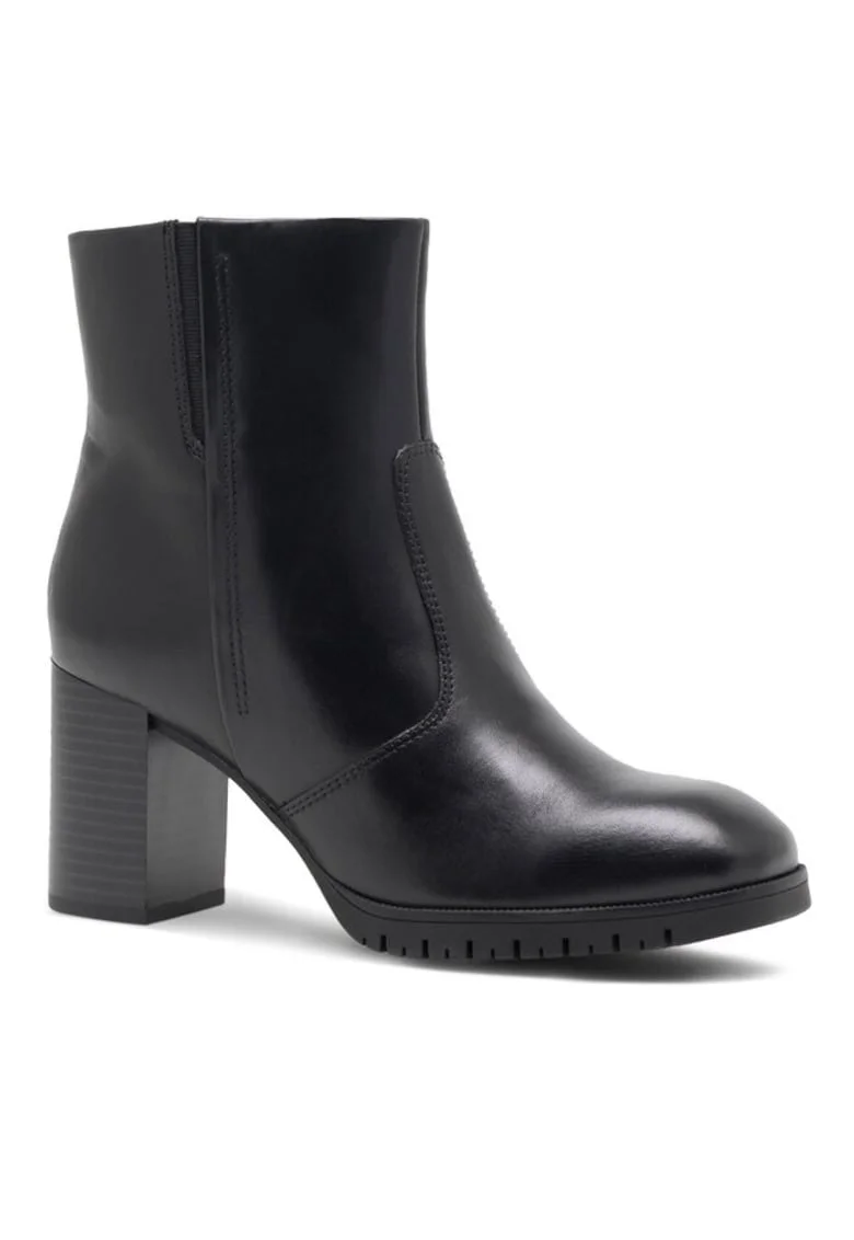 Botine dama,  590558805233341, Piele naturala, Negru