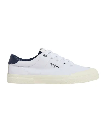 Tenisi low-cut uni, Alb/Bleumarin