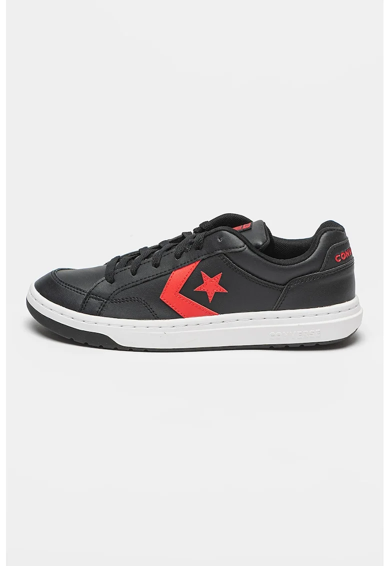 Pantofi sport de piele ecologica cu logo Chuck Taylor All Star, Rosu/Negru