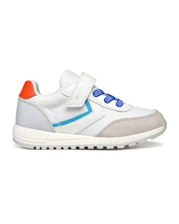 Pantofi sport cu velcro si garnituri de piele intoarsa, Maro taupe deschis/Alb murdar