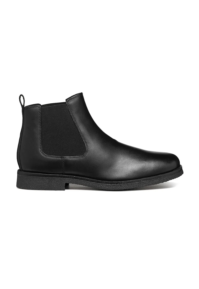Ghete Chelsea din piele, Negru