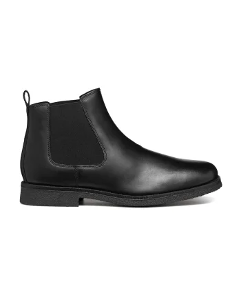 Ghete Chelsea din piele, Negru