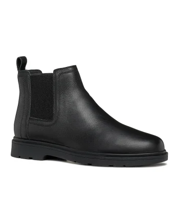 Ghete Chelsea de piele, Negru