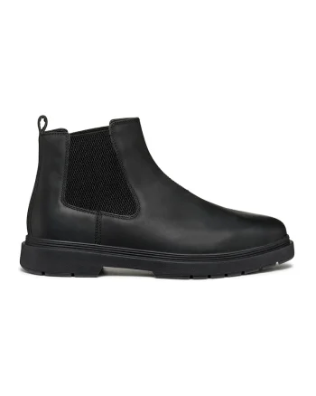 Ghete Chelsea de piele, Negru