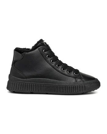 Pantofi sport inalti de piele, Negru