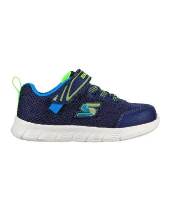 Pantofi sport cu velcro Comfy Flex, Verde electric/Bleumarin