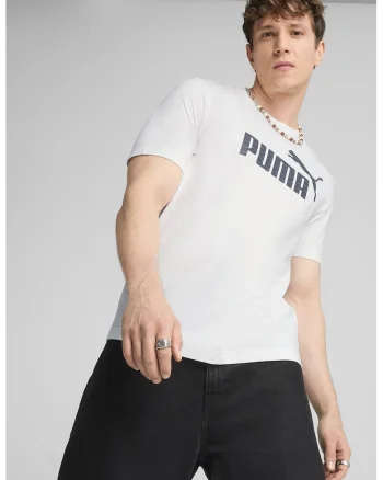 Tricou din bumbac cu decolteu la baza gatului si logo