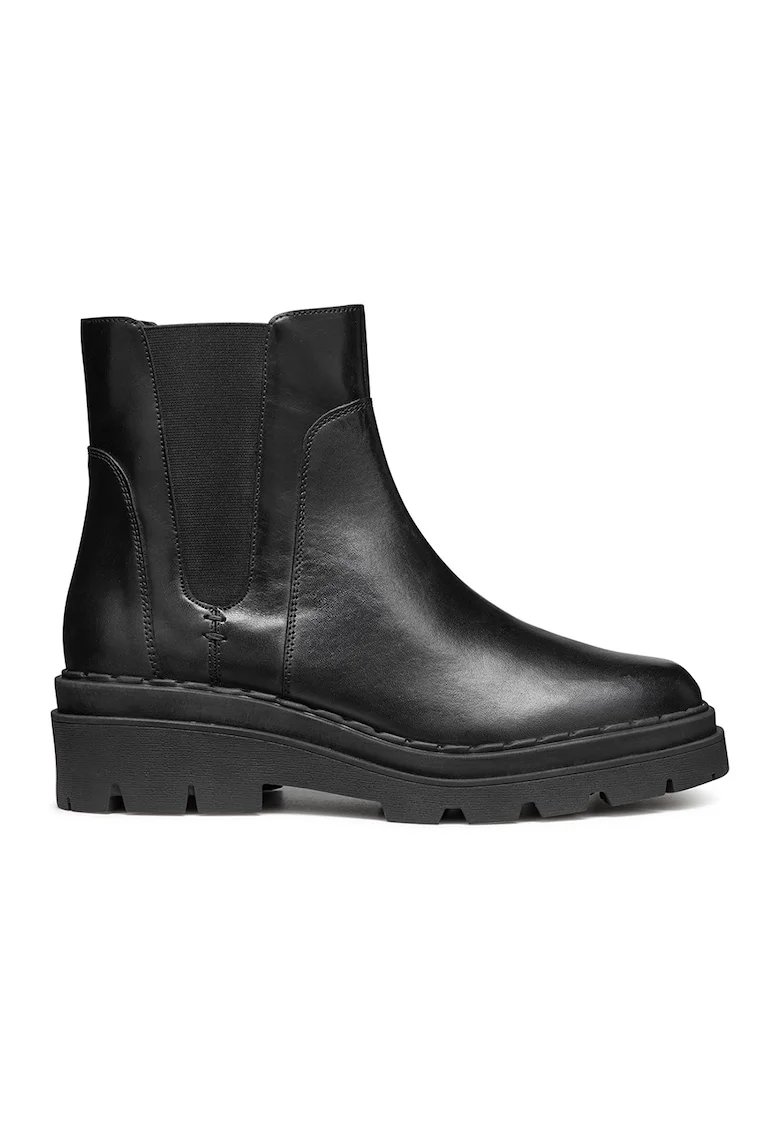 Ghete Chelsea de piele, Negru