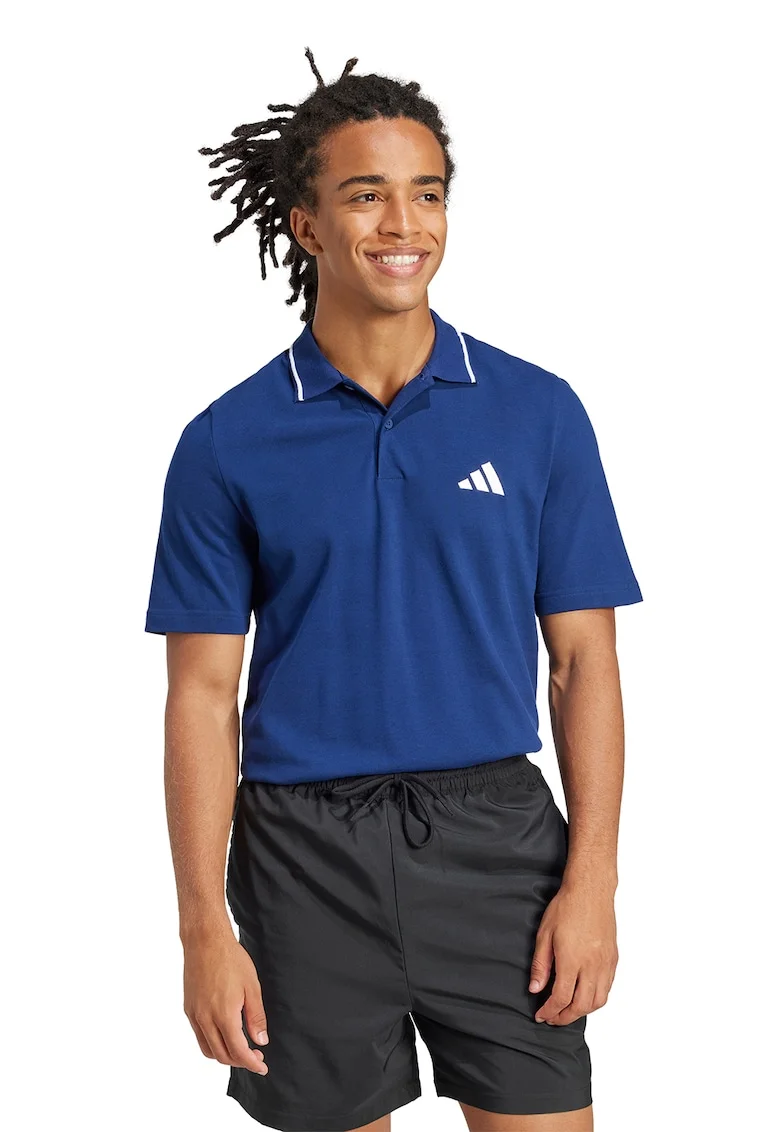 Tricou polo de bumbac, Albastru inchis