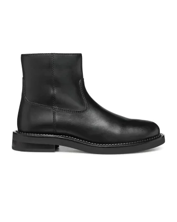 Ghete de piele cu fermoar, Negru