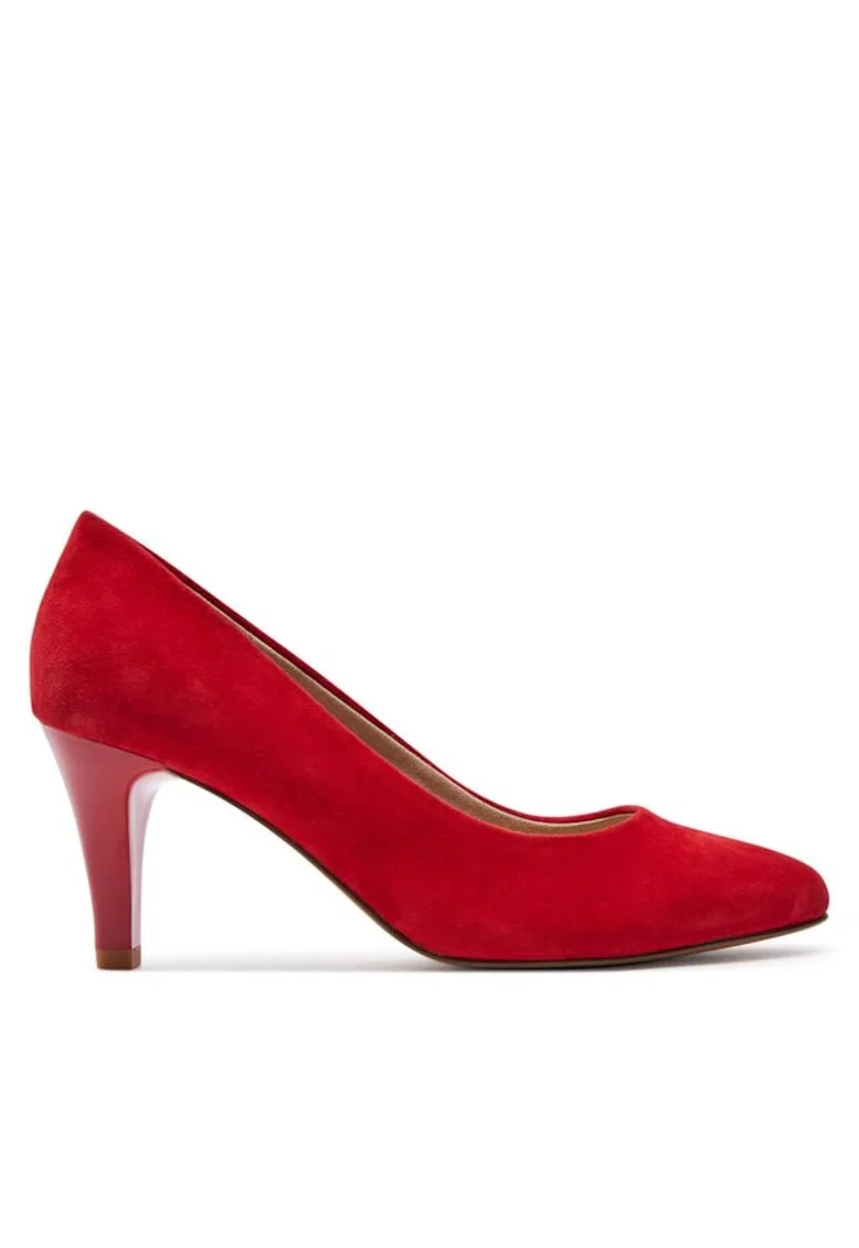Pantofi dama, 62479,  Piele naturala, Rosu