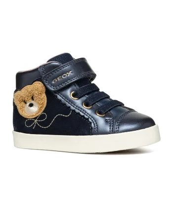 Pantofi sport high-cut cu insertii din piele intoarsa Kilwi, Maro nisip/Bleumarin