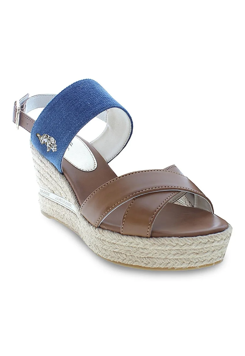 Sandale dama,  302822157, Piele ecologica, Maro, Maro
