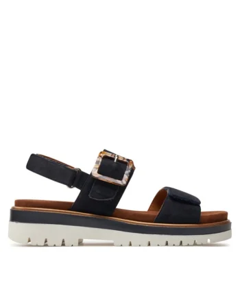 Sandale dama  303784515, Piele intoarsa, Albastru