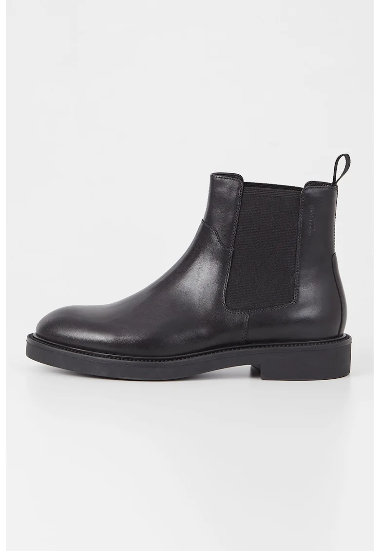 Ghete Chelsea de piele, Negru