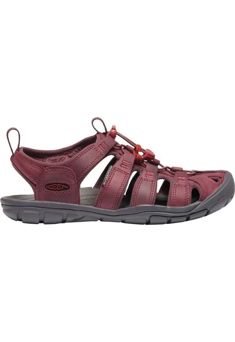 Sandale dama,  876990, Piele naturala, Rosu Bordeaux