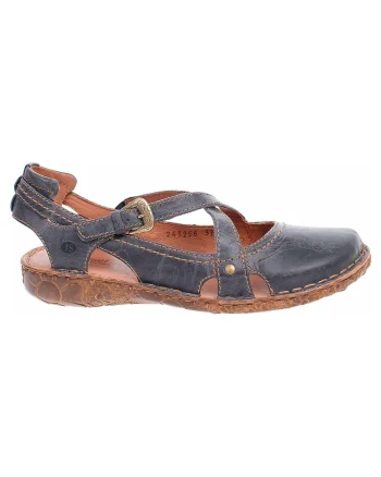 Sandale dama casual,  Piele naturala, Albastru,