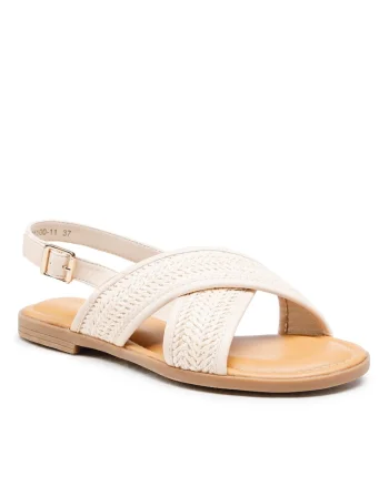 Sandale dama,  5904862825878, Piele ecologica, Bej