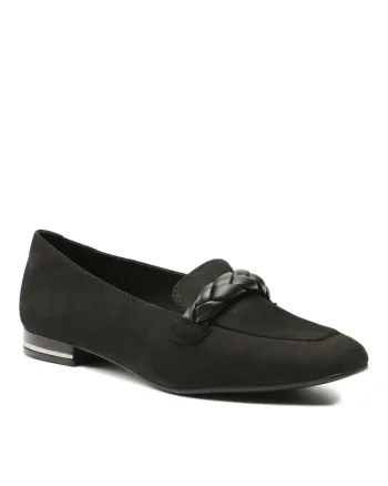Pantofi dama,  5904862717630, Piele nabuc, Negru, Negru