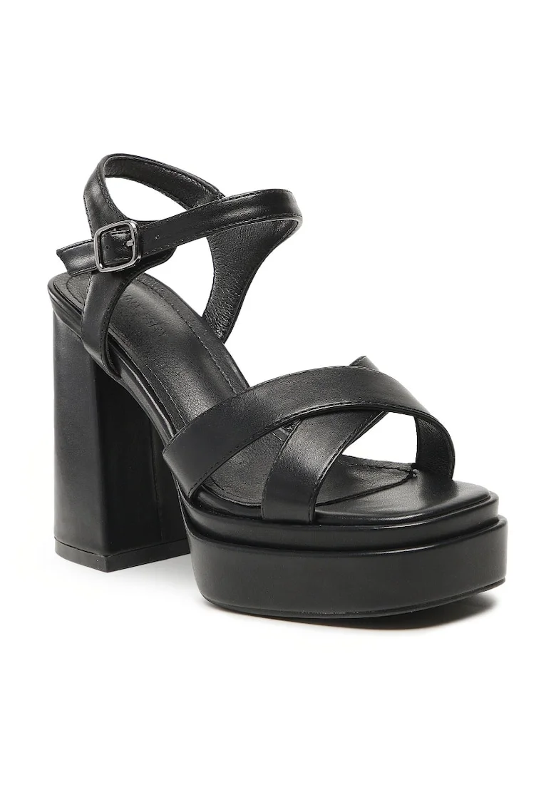 Sandale dama,  5904862691183, Piele ecologica, Negru