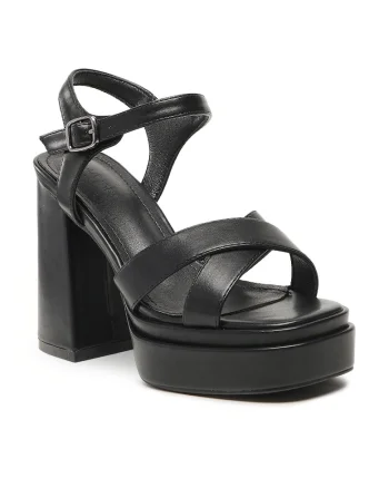 Sandale dama,  5904862691183, Piele ecologica, Negru
