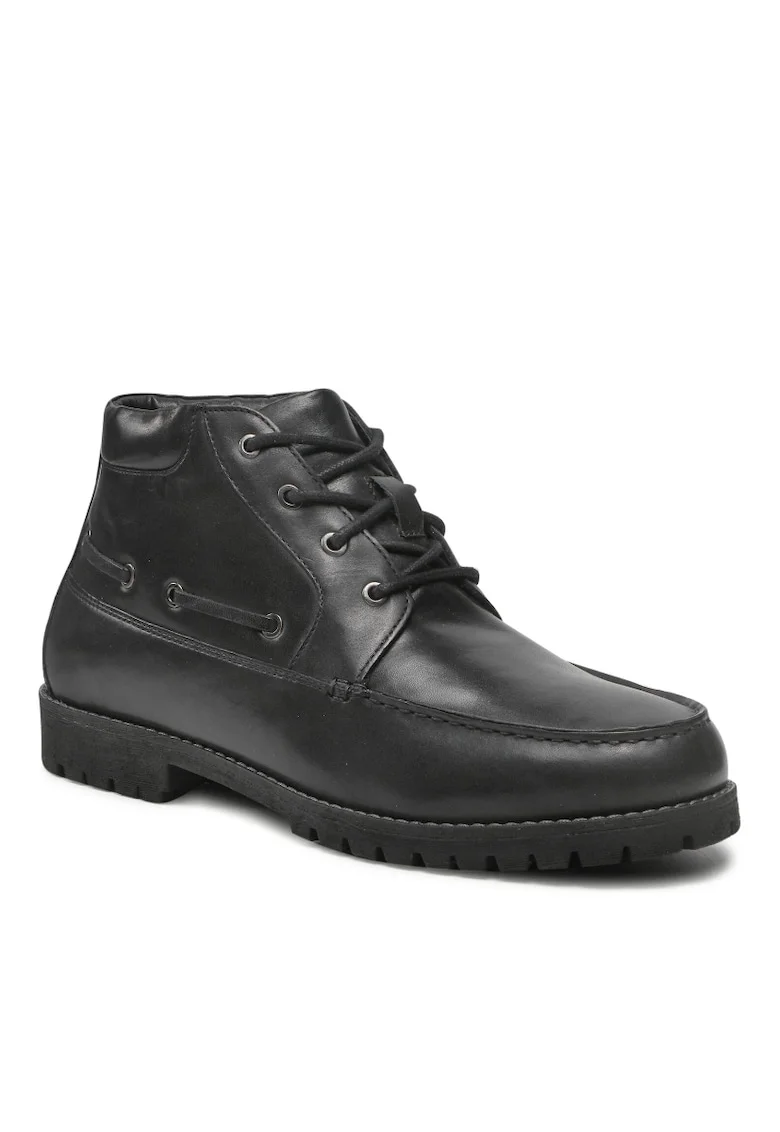 Pantofi barbati,  5904862154138, Piele naturala, Negru, Negru