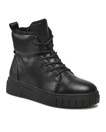 Pantofi dama,  5904862255880, Piele ecologica, Negru, Negru