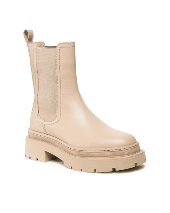 Cizme Chelsea dama,  Piele naturala, bej, Bej