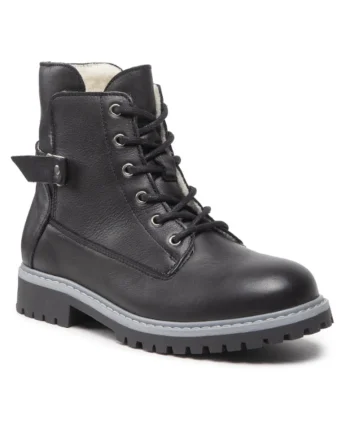 Ghete dama,  301009559, Negru, Piele naturala, Negru