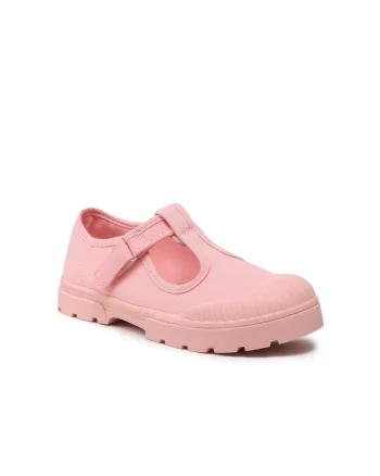 Pantofi jos fata,  Textil, Roz