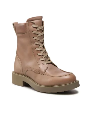 Botine dama,  301576303, Piele naturala, bej, Bej