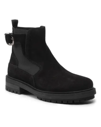 Cizme Chelsea barbati,  Piele naturala, Negru