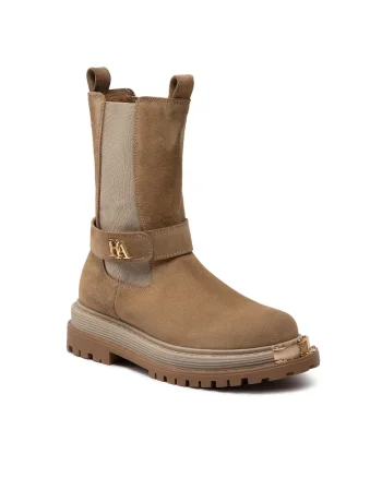 Cizme dama,  301548546, Piele naturala, Bej, Bej