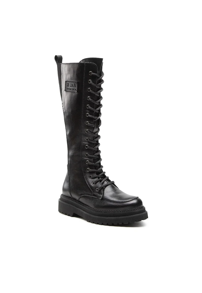 Cizme dama,  301548409, Piele naturala, Negru, Negru