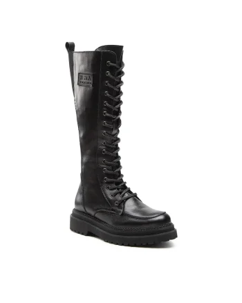 Cizme dama,  301548409, Piele naturala, Negru, Negru