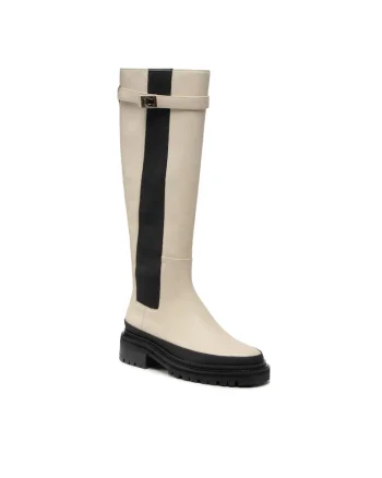 Cizme dama,  Piele naturala, bej, Bej