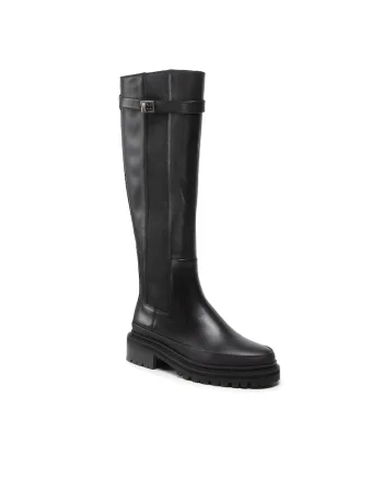 Cizme dama,  301322917, Piele naturala, Negru, Negru