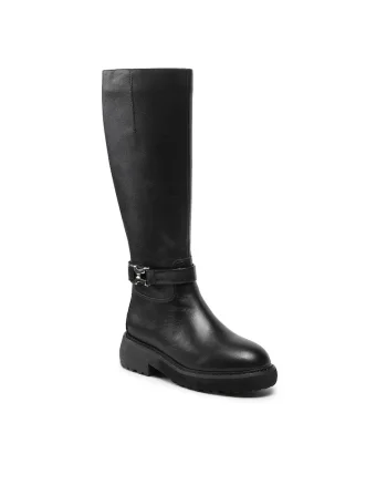 Cizme dama,  301324072, Piele naturala, Negru, Negru