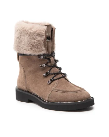 Botine dama,  301322559, Piele naturala, Maro