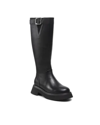 Cizme dama,  301324034, Piele naturala, Negru, Negru